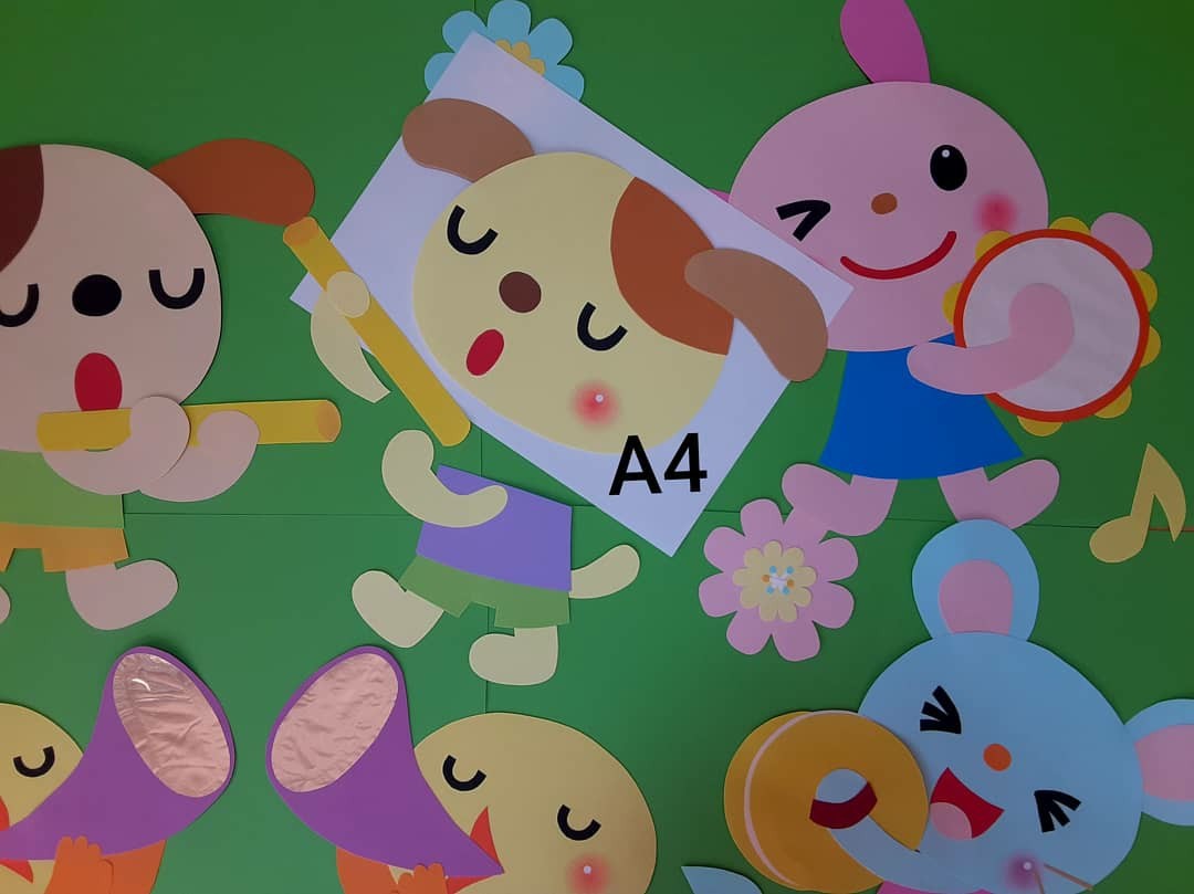 壁面飾り 幼稚園 保育園　大きめA3春の音楽