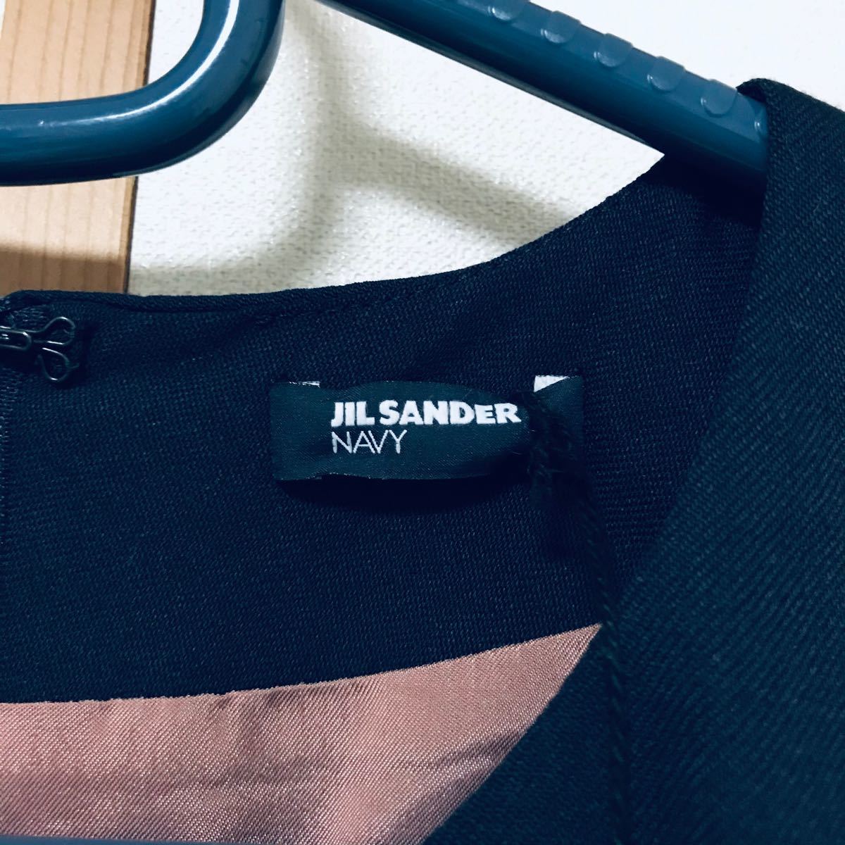 新品】JIL SANDER NAVY ウエストベルト半袖ワンピース ブラック