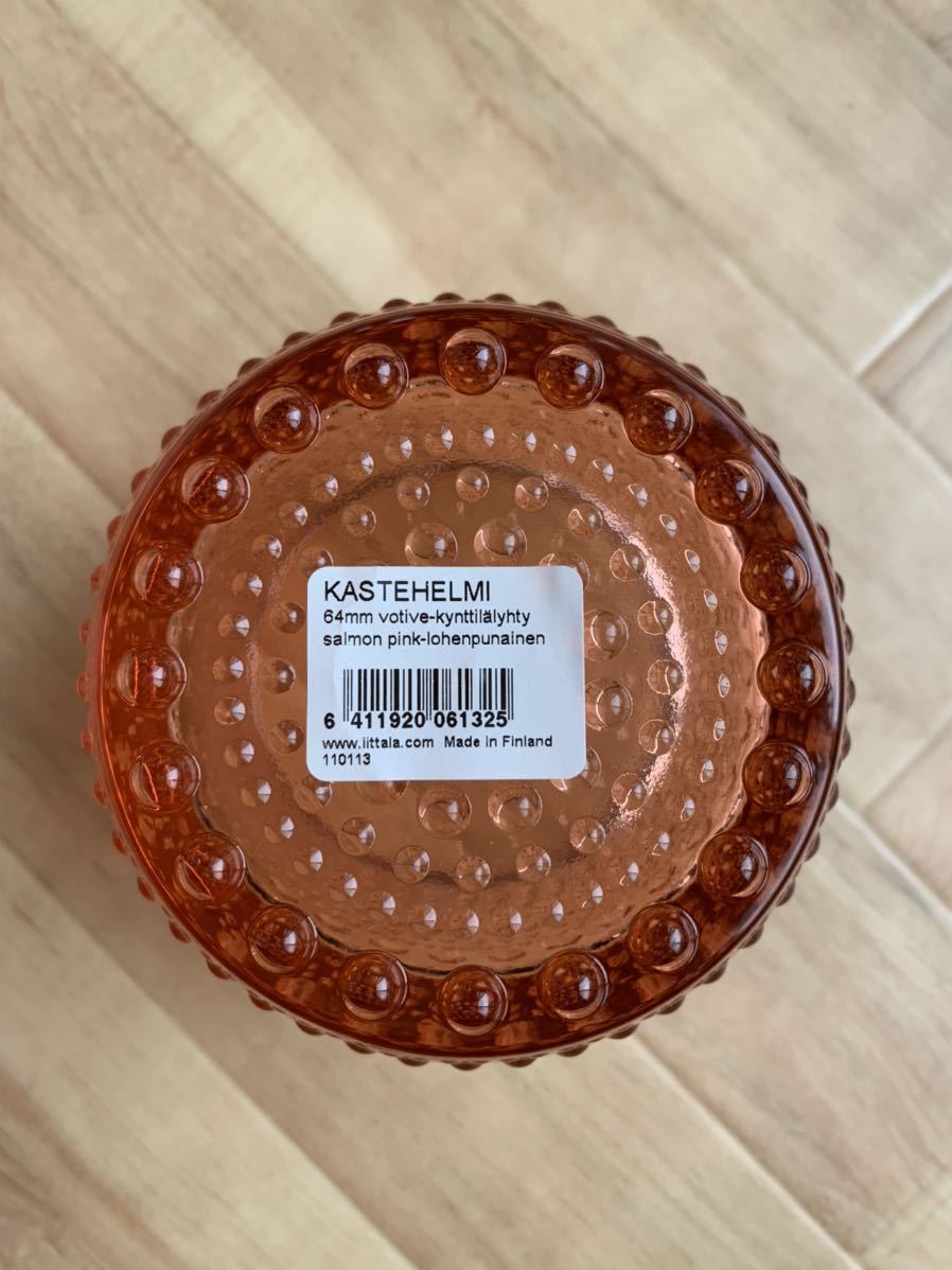 新品 即決 箱付き フィンランド製 カステヘルミ イッタラ キャンドルホルダー iittala サーモンピンク ピンク_画像3