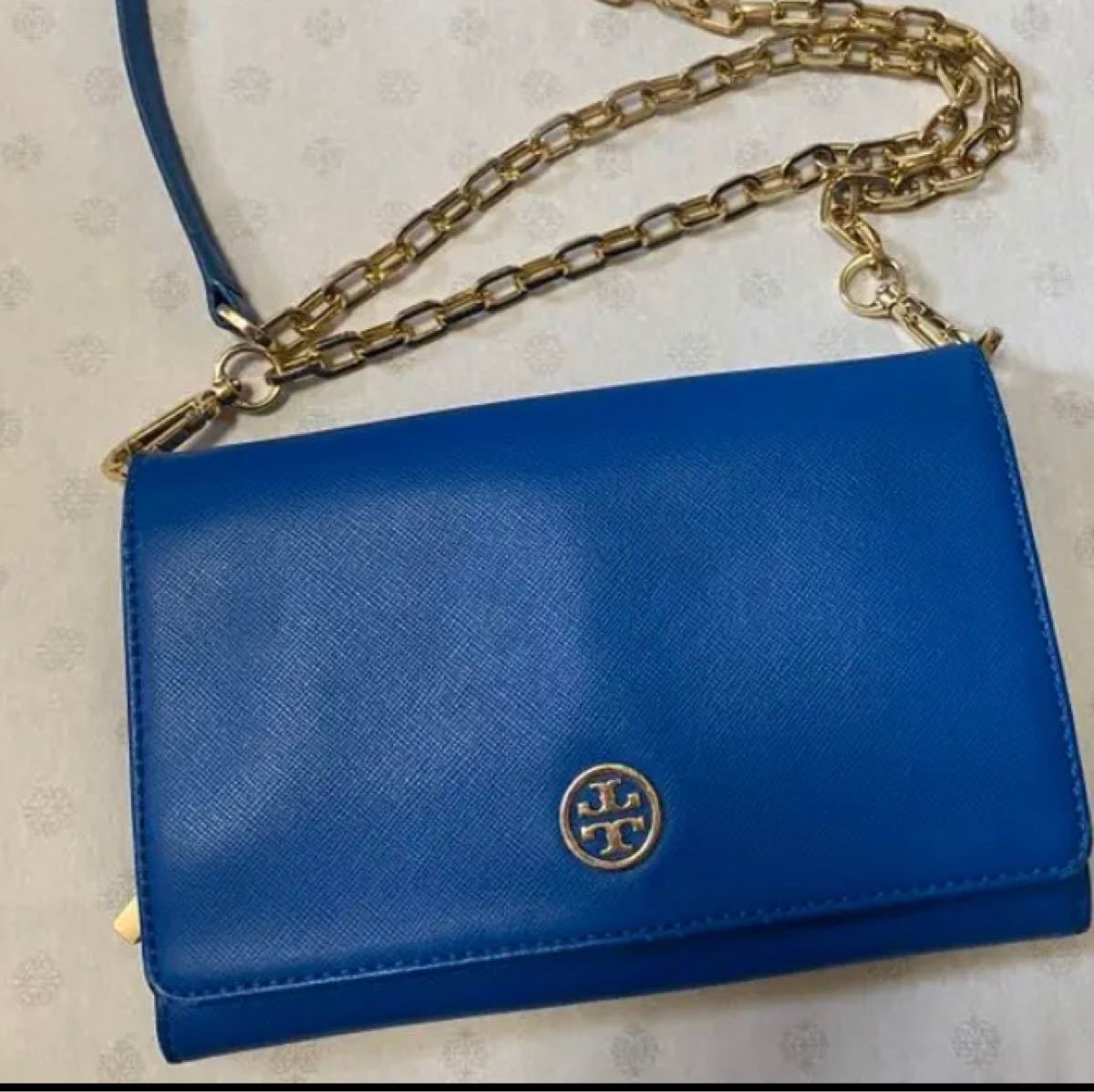 ショルダーバッグ ウォレットチェーン 【美品】海外購入品 TORY BURCH トリーバーチ チェーンウォレット スマホポシェット