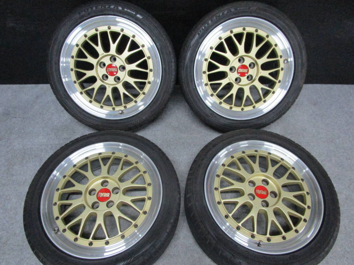 超希少 BBS LM 17インチ アルファロメオ 147 156 916 GTA GTV スパイダー 良品 外車 輸入車 ゴールド PCD 98の画像1