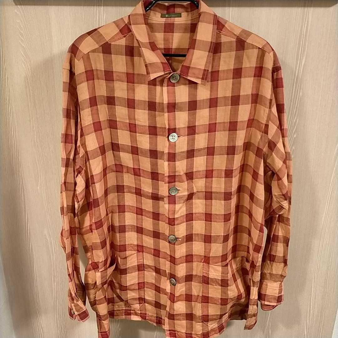 極美品】Y'sオーバーサイズリネンチャック長袖シャツ サイズフリー