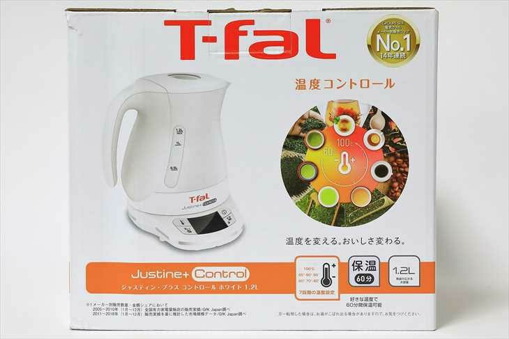 ティファール T-fal 電気ケトル ジャスティンプラスコントロール ホワイト 1.2L KO7551JP【新品 未使用】