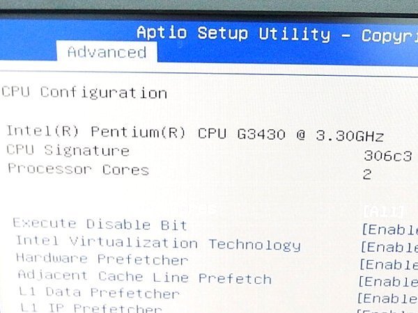 ■○ HITACHI GQBT11CM-UNSNNTM Pentium G3430 3.30GHz/メモリ 4GB/HDD 500GB 3.5×2/OS無し BIOS確認 No.1_画像6
