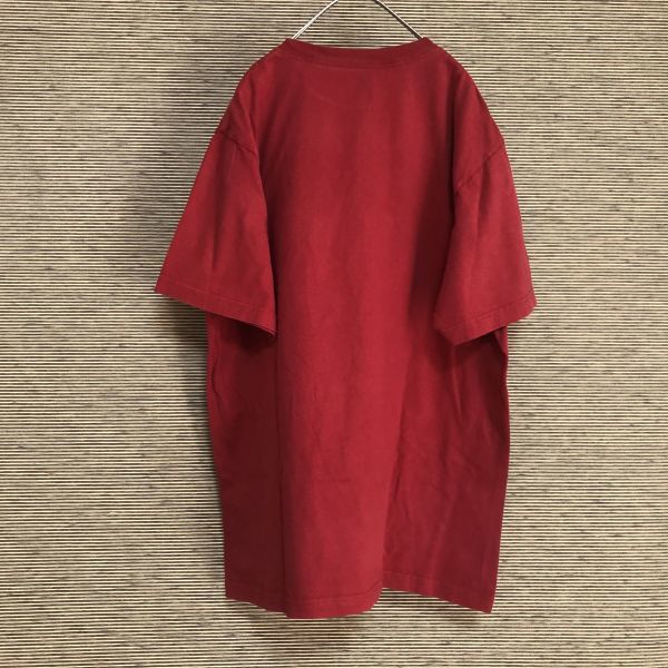 ★アディダス　半袖Tシャツ パフォーマンスロゴ　デカロゴ ビッグロゴ　Mサイズ　赤　オレンジ 57_画像3