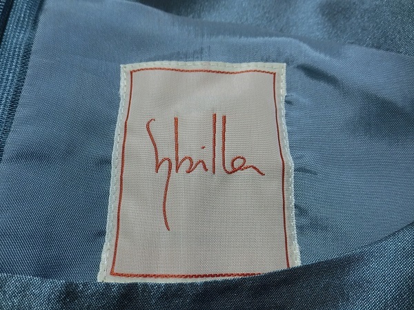  beautiful goods Sybilla Sybilla Kiyoshi . silk . no color ribbon One-piece setup blue group sphere insect color M