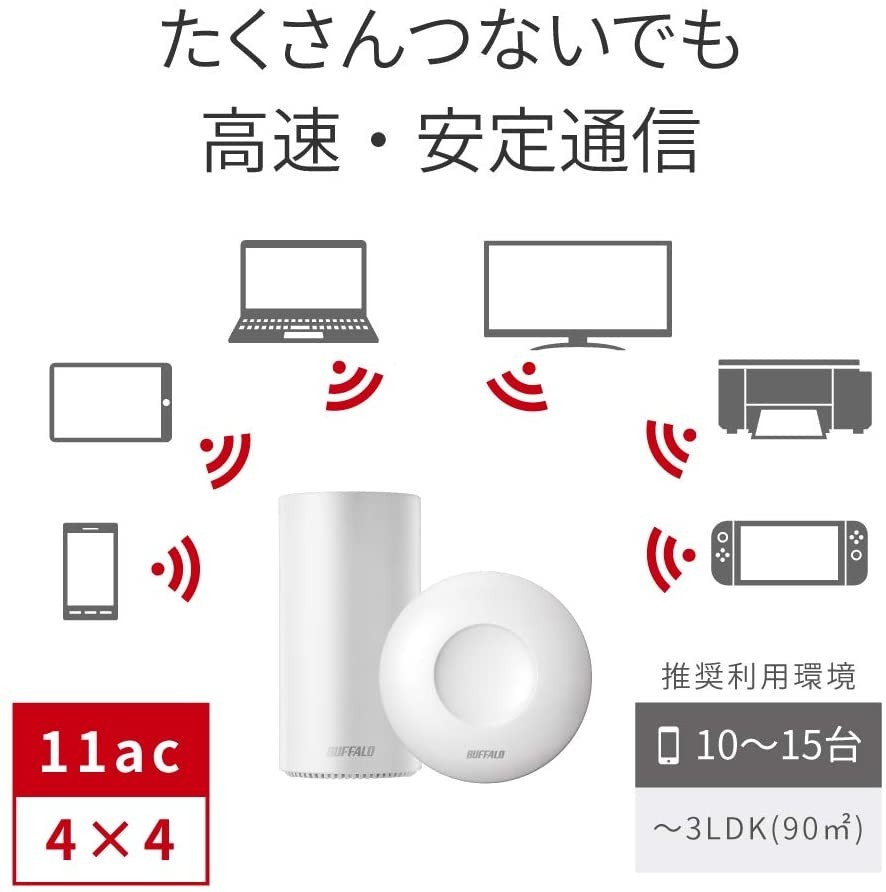 メッシュ wifi 無線LANルーター 親機中継機セット