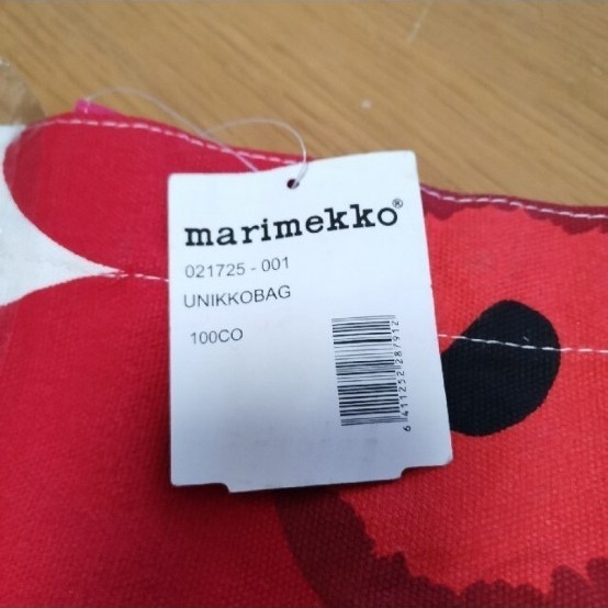 新品未使用☆Marimekko マリメッコ トートバッグ ウニッコ  大きめ トート キャンバス レディース  /Lサイズ