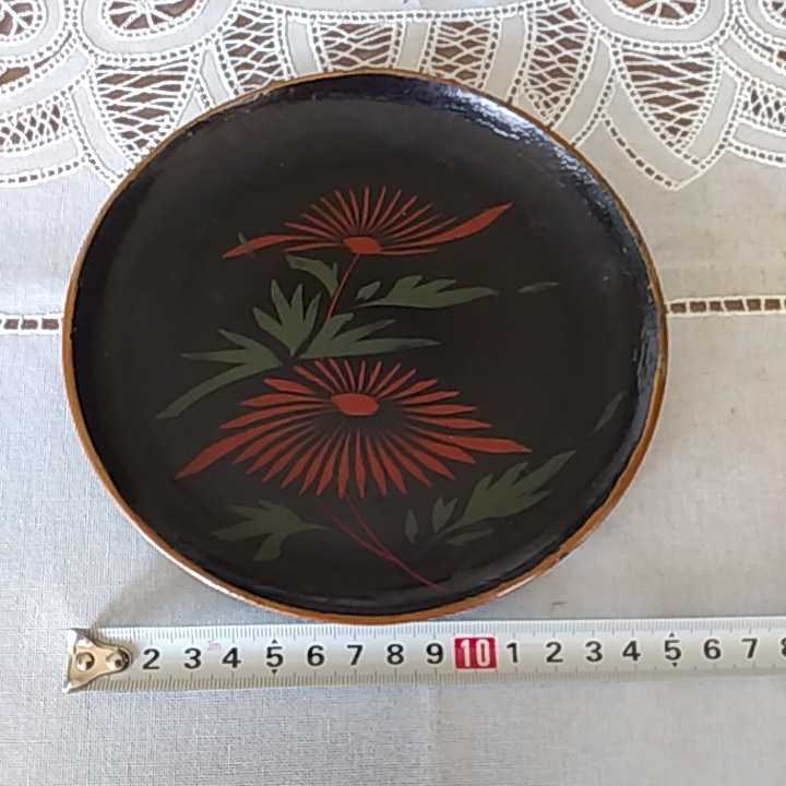 浄法寺漆器「菓子盆　菊図」径16cm_画像3