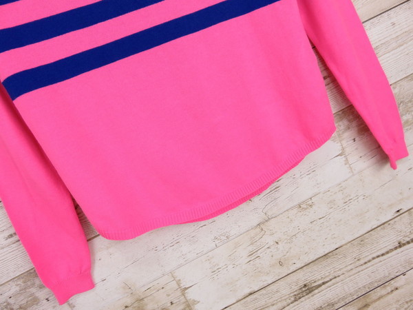  Hollister Hollister long sleeve knitted cut and sewn border with logo embroidery pink M corresponding 
