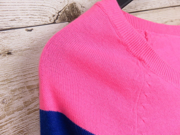  Hollister Hollister long sleeve knitted cut and sewn border with logo embroidery pink M corresponding 