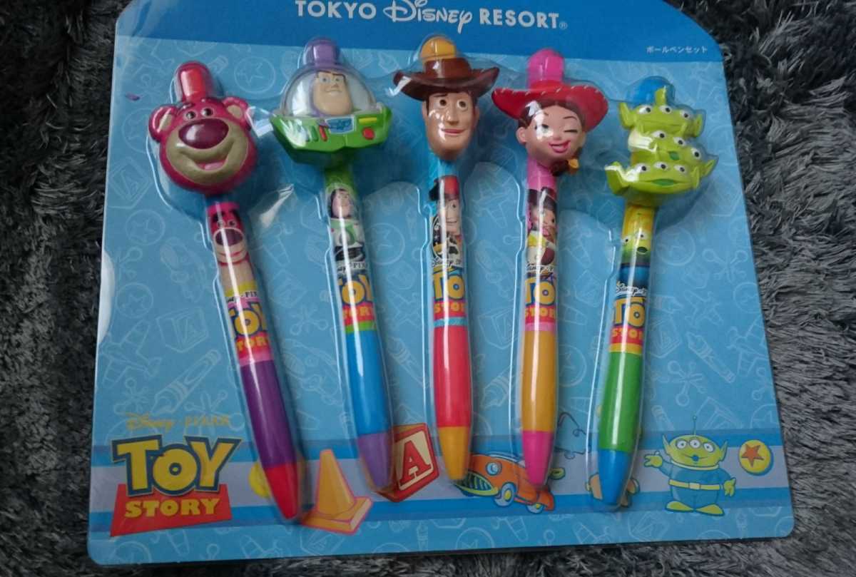 ★東京ディズニーリゾート トイ・ストーリー ボールペン 5本 ロッツォ バズ ウッディ ジェシーリトルグリーンメン ディズニーランド