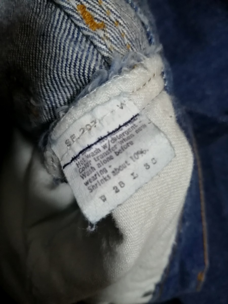濃紺 80s Levi's リーバイス 501赤耳 REDLINE 1ウォッシュ リジッド USA製