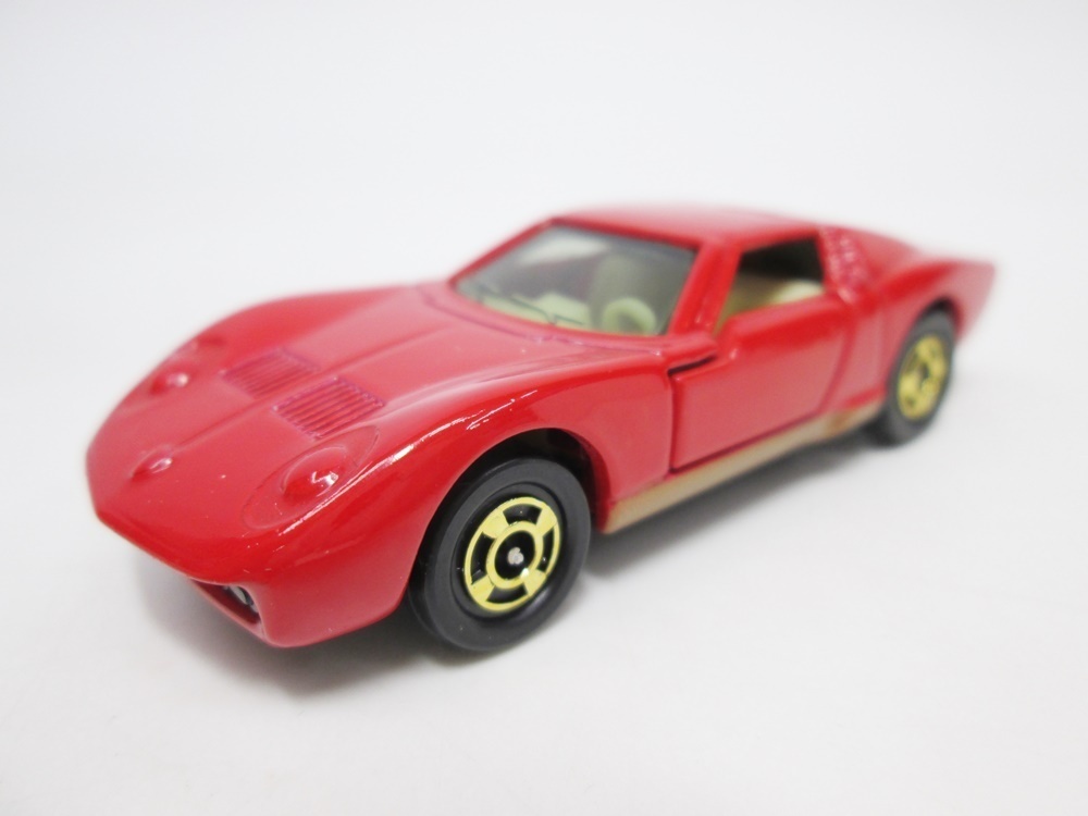 HE174 トミカ　ミニカー 1/62　F40　ランボルギーニ ミウラSV　Lamborghini Miura　レッド　ブリスターパック付き　日本製 ●60