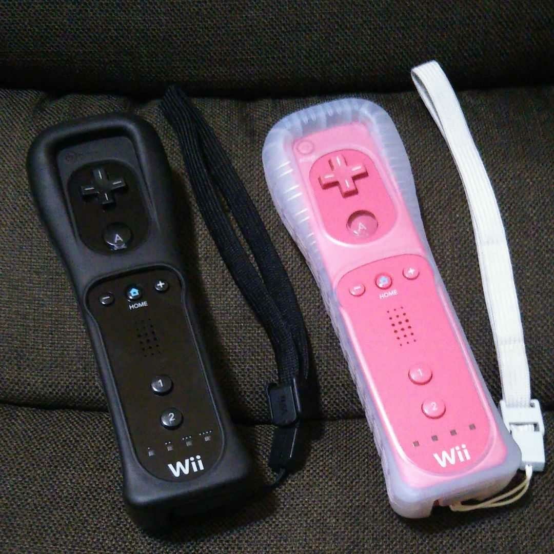Nintendo Wii WiiU用 リモコン セット （ブラック・ピンク）