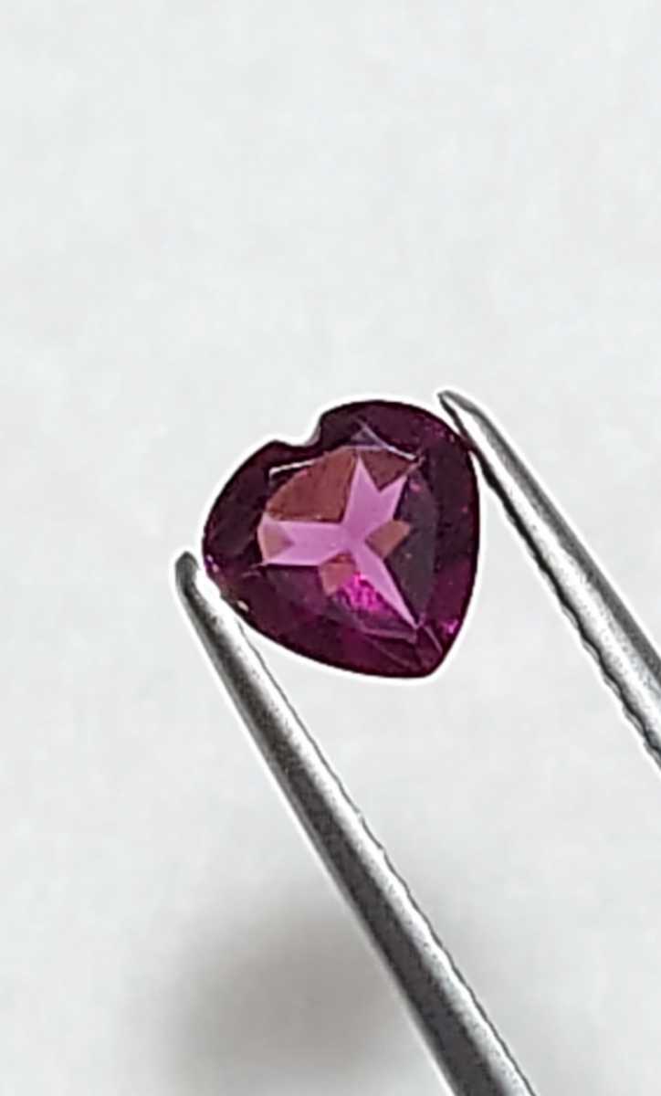 美品！　ロードライトガーネット　0.82ct ハート　ルース（LA-4024）_画像2