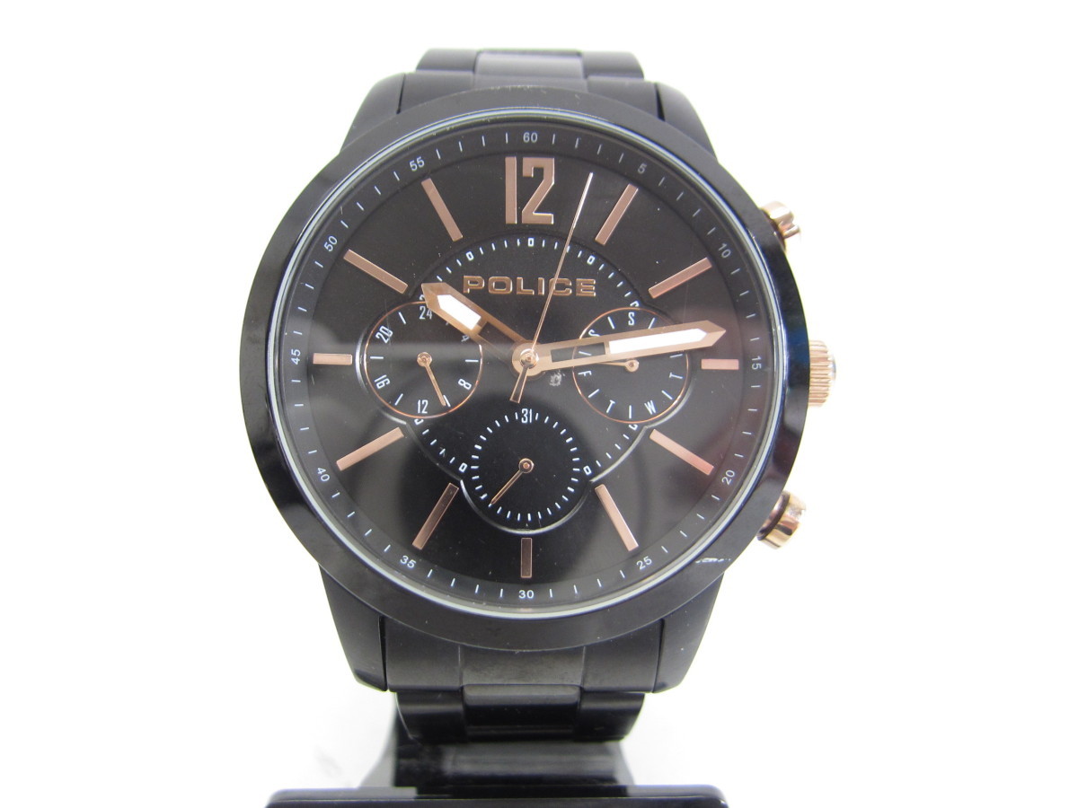 最新のデザイン 14673J ポリス POLICE クロノグラフ △UA8272 腕時計