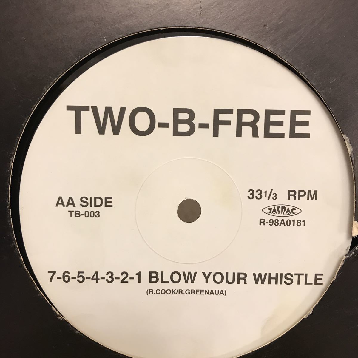 TWO-B-FREE - 7-6-5-4-3-2-1 BLOW YOUR WHISTLE 12インチ_画像1