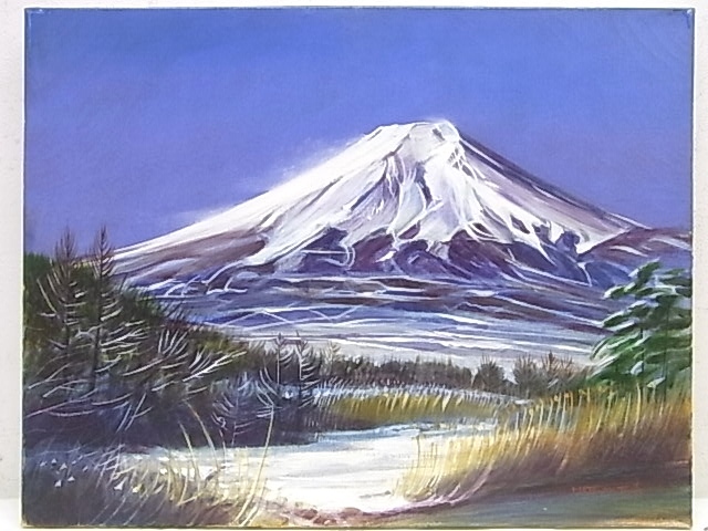 e5397 genuine work guarantee oil painting landscape painting Matsumoto genuine [ Mt Fuji ] F6 number picture frame 