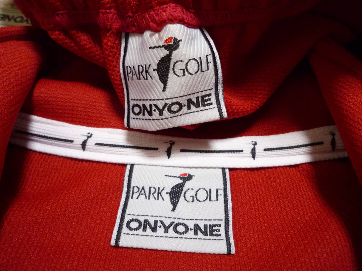 超美品 PARK GOLF ON-YO-NE オンヨネジャージ上下セット 赤×黒 Sサイズ その他