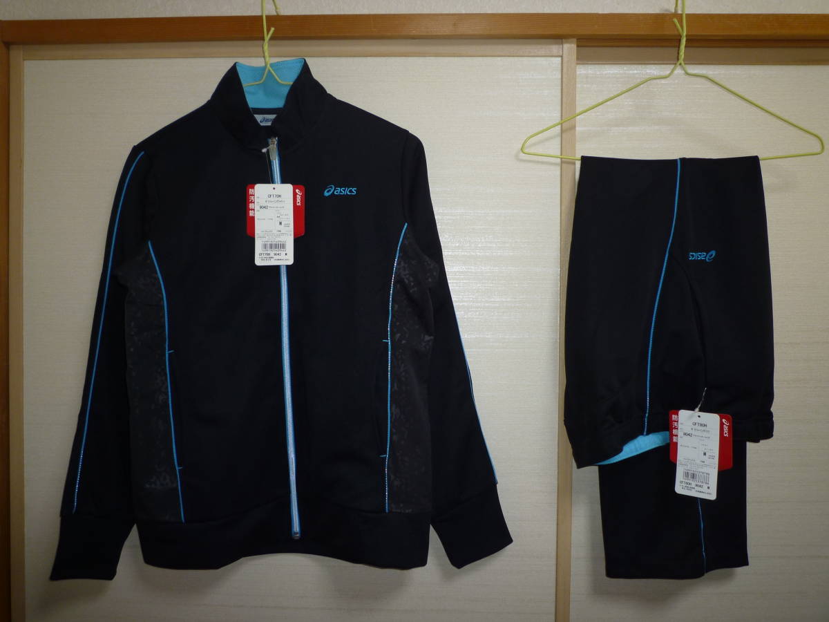【格安saleスタート】 アシックス Mサイズ 黒×ターコイズ トレーニングジャージ上下 アシックス 【格安saleスタート】 アシックス Mサイズ 黒×ターコイズ トレーニングジャージ上下 アシックス