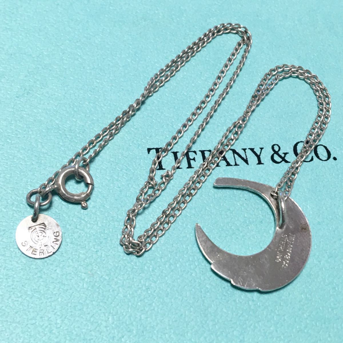 く TIFFANY&Co. ヴィンテージ　ティファニー　ネックレス　三日月　月　クレセントムーン　ペンダント