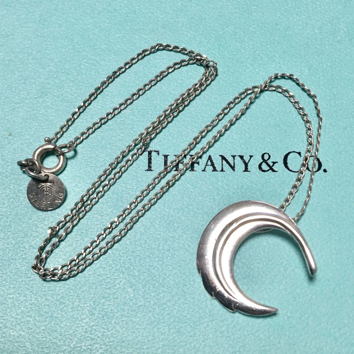 く TIFFANY&Co. ヴィンテージ　ティファニー　ネックレス　三日月　月　クレセントムーン　ペンダント