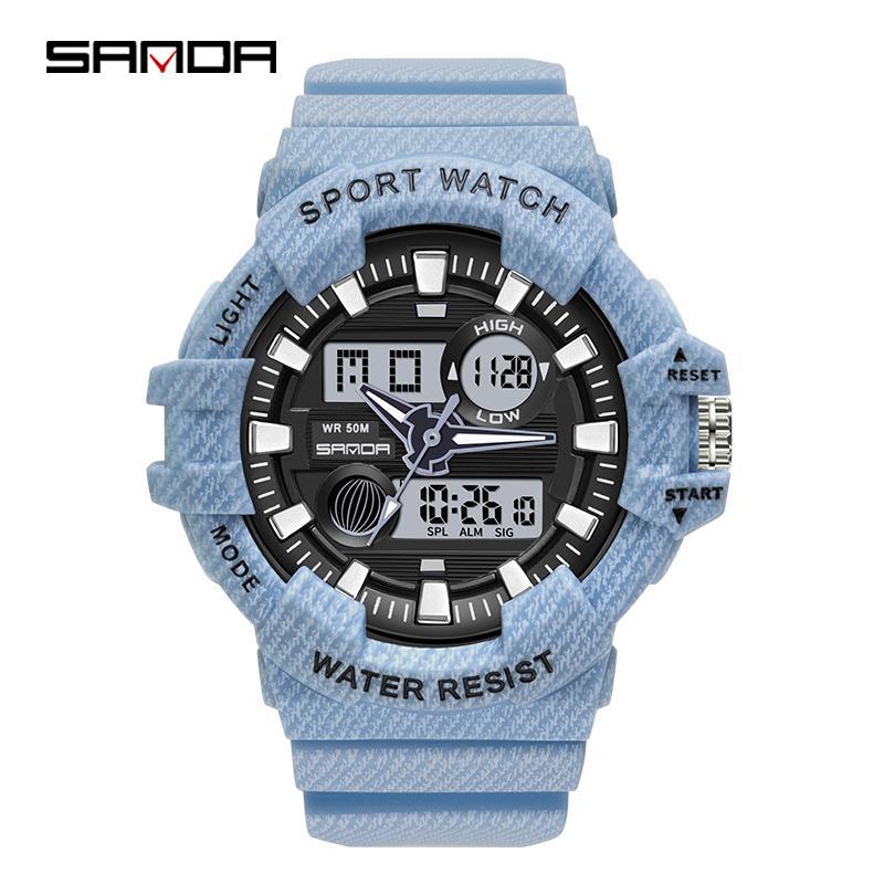 ●★メンズ腕時計 ファッション腕時計 防水 ストップウォッチ LED デジタルディスプレイスポーツ腕時計男 204_画像1