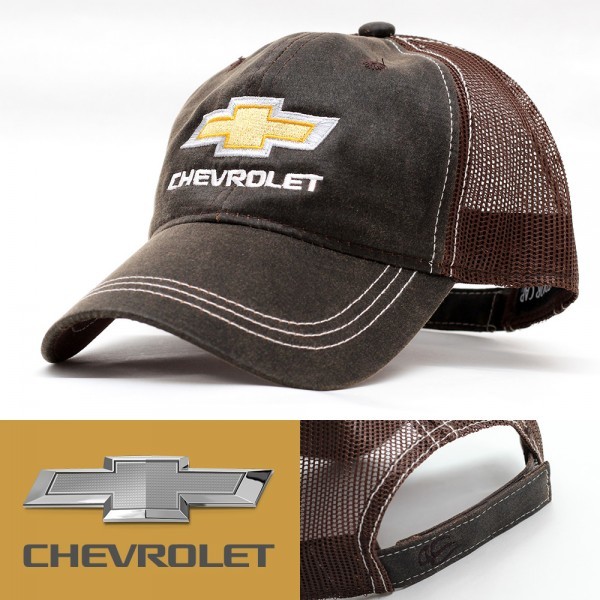 メッシュキャップ 帽子 メンズ Chevrolet シボレー Weathered Mesh Hat ブラウン TCH2368 ゼネラルモーターズ GM 公式 USA アウトドア