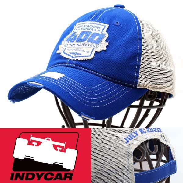 メッシュキャップ 帽子 メンズ インディカー INDYCAR 400 Distressed Patch Cap ブルー IMSFMH000200 モータースポーツ USA