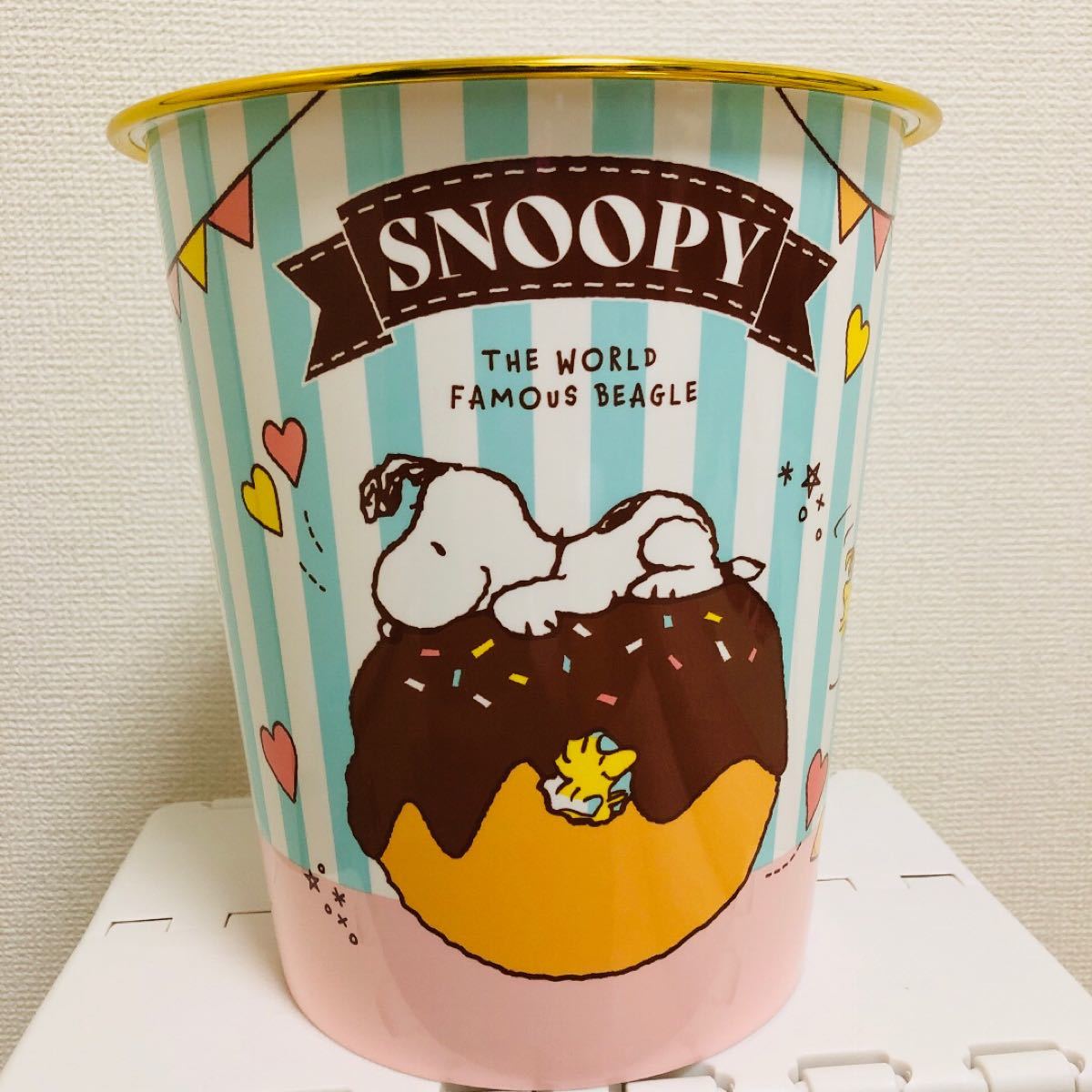 Paypayフリマ Snoopy スヌーピー ダストボックス ゴミ箱 ドーナツ柄 Paypayフリマ Snoopy スヌーピー ダストボックス ゴミ箱 ドーナツ柄