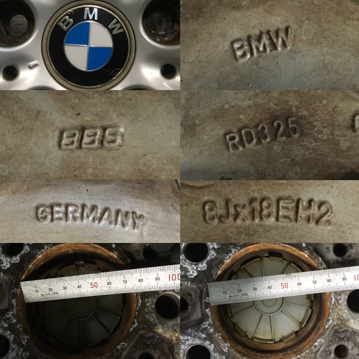 NA110 中古 BMW BBS RD325 BM054 ホイール 18×8J +20 PCD 120 タイヤ 245/40R18 4本 セット 送料全国一律6,000円_画像9