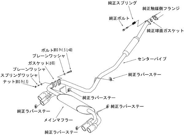 【HKS】 マフラー リーガマックスプレミアム(LEGAMAX Premium) RM(Titan) スバル インプレッサ CBA- GRF/GRB [31021-AF014]_画像3