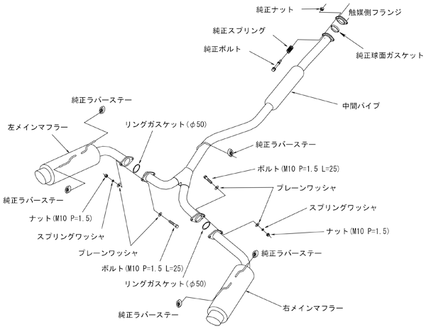 【HKS】 マフラー サイレントハイパワー(silent Hi-Power) HP SC スバル インプレッサ CBA- GRF/GRB [31019-AF026]_画像3