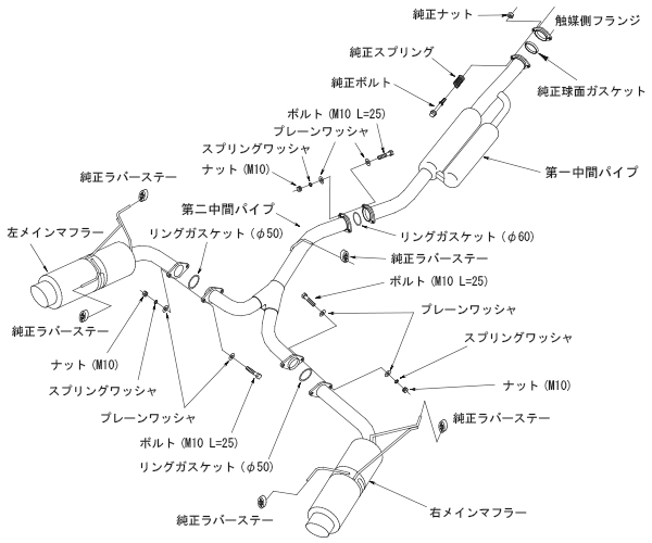 【HKS】 マフラー ハイパワー スペックL II(Hi-Power SPEC-L II) スバル レヴォーグ VM4 FB16(TURBO) [31019-AF129]_画像2