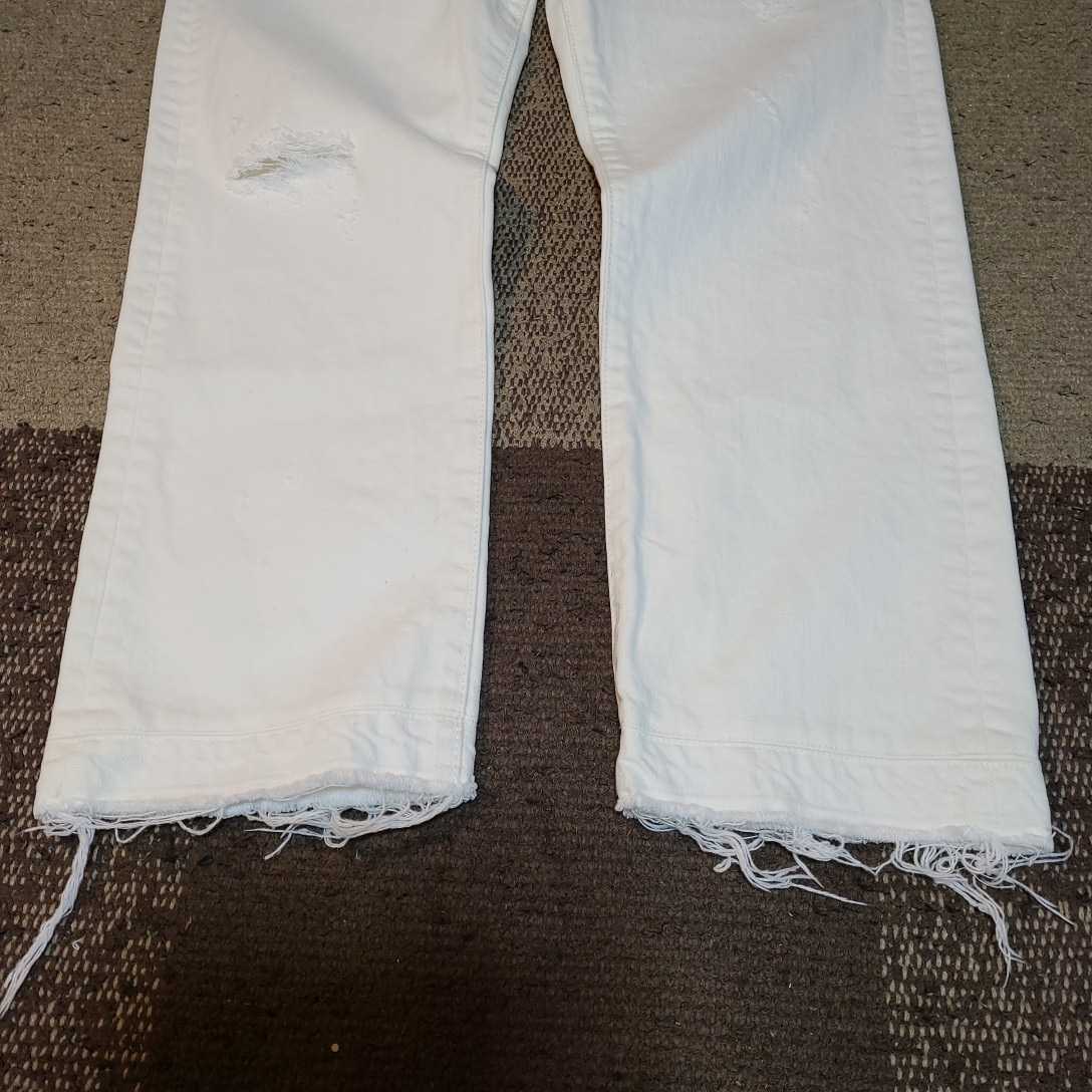 RHC Ron Herman Cut-Off Damage White Denim Pants size 33《ロンハーマン》カットオフ ダメージ ホワイト デニム_画像7