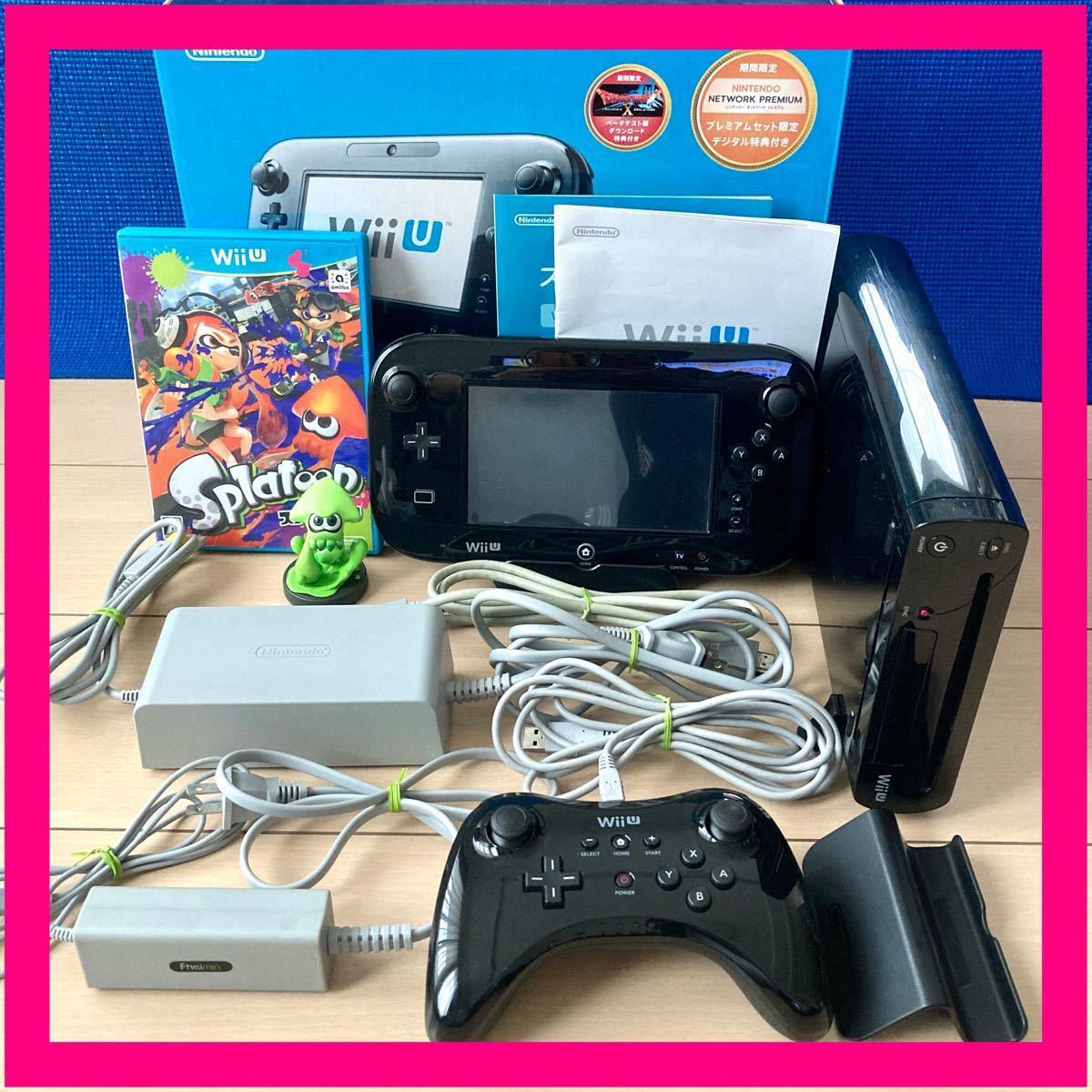 Paypayフリマ Wiiu 本体プレミアムセット32gb 黒 Proコントローラー黒 専用充電ケーブル スプラトゥーンソフト アミーボ Paypayフリマ Wiiu 本体プレミアムセット32gb 黒 Proコントローラー黒 専用充電ケーブル スプラトゥーンソフト アミーボ