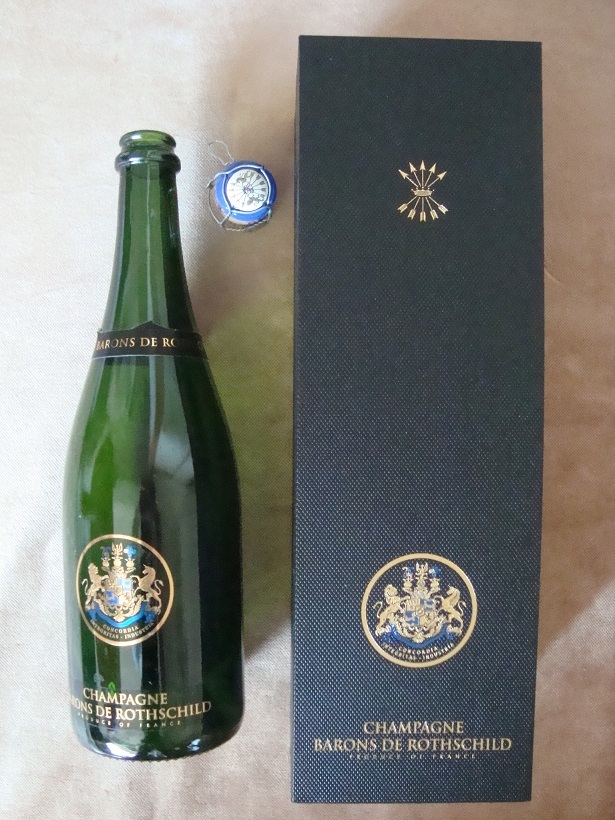 空瓶　シャンパン　BARONS DE ROTHSCHILD ゴージャスな箱つき_画像1
