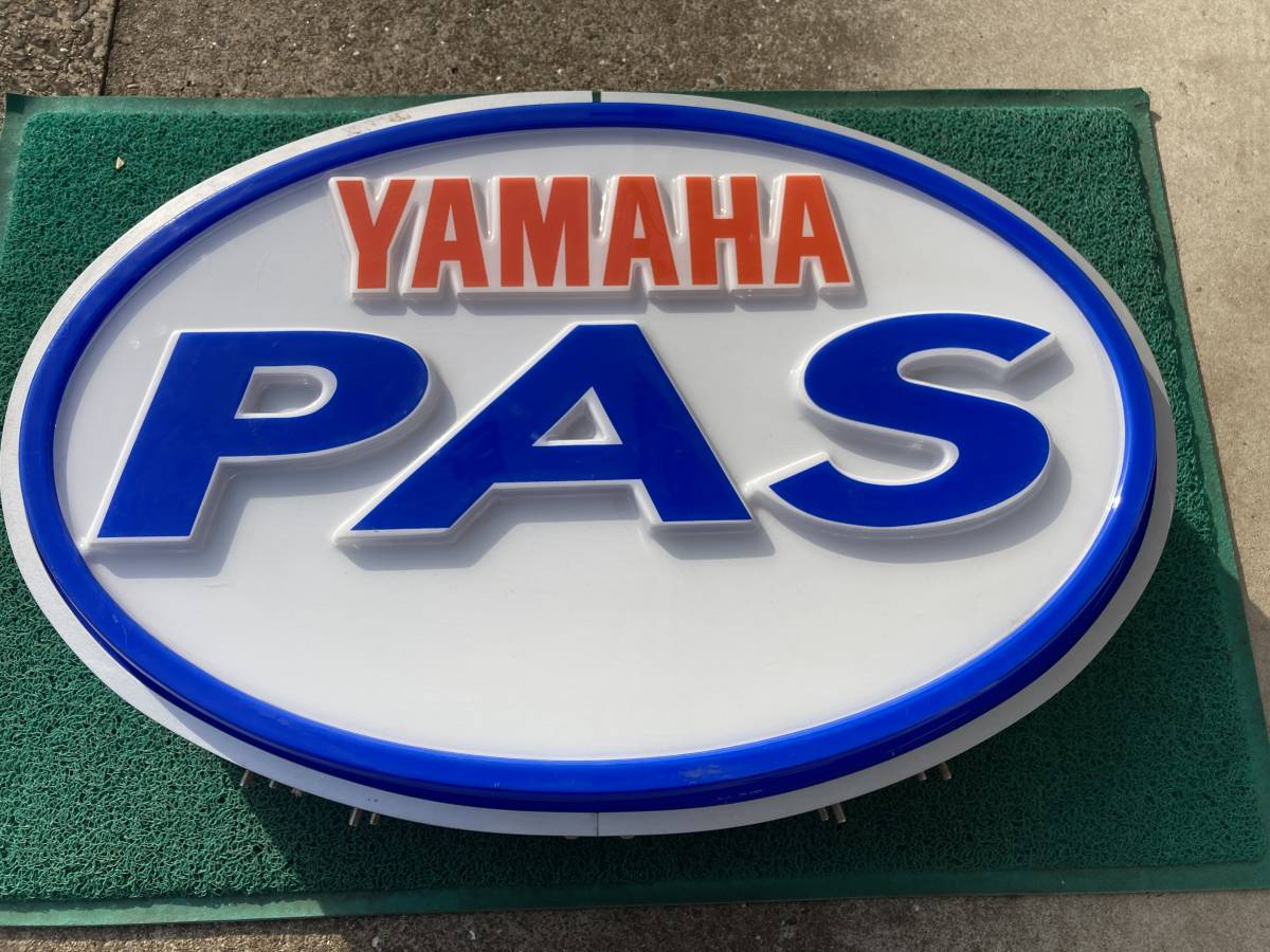 中古 ヤマハ PAS 電飾看板　/検索用 YAMAHA パス 昭和レトロ 当時物_画像1