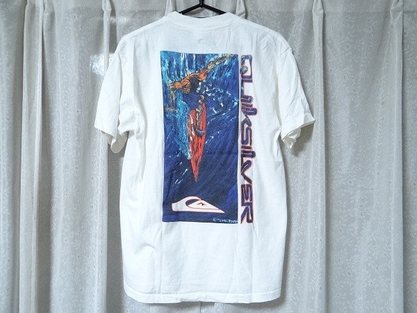 希少 80年代 ビンテージ USA製 クイックシルバー オールドサーフ サーフィン 波乗り Tシャツ Mサイズ レトロ 当時物