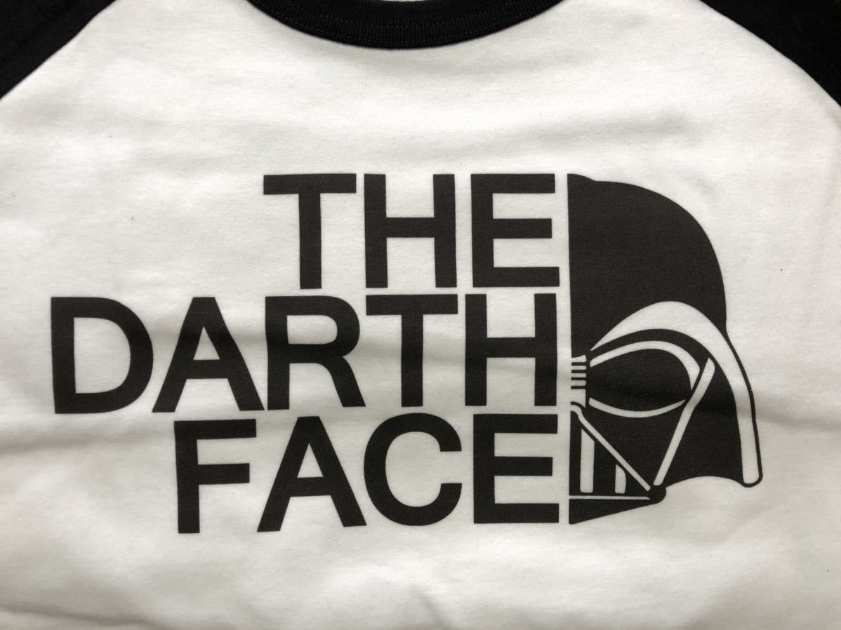 【送料無料】【新品】THE DARTH FACE ダースフェイス 七分袖 長袖 Tシャツ おもしろ パロディ プレゼント メンズ 白 XLサイズ_画像2