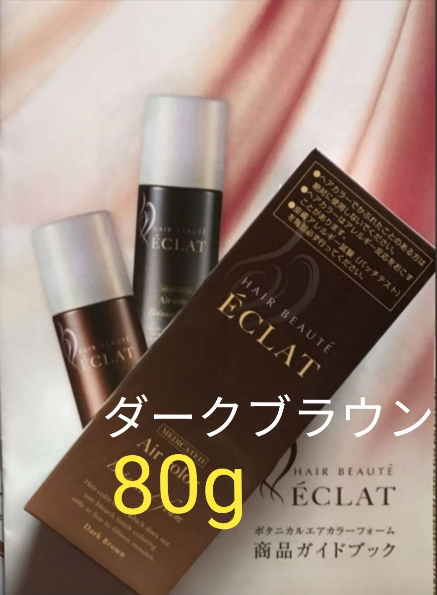 ヘアボーテ エクラ ボタニカルエアカラーフォーム ダークブラウン 80g 卓出