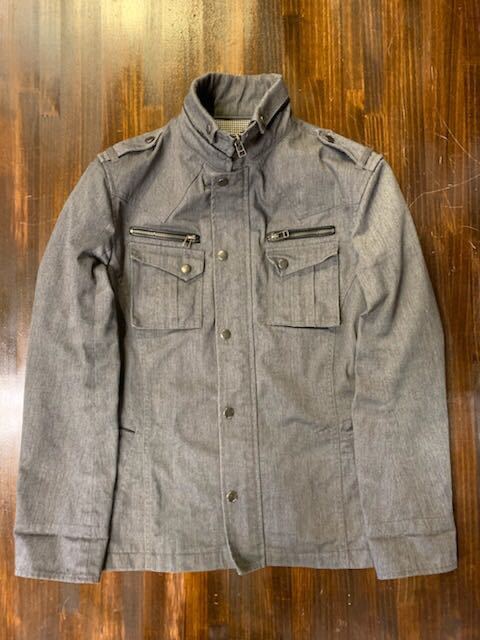 J371 men's jacket thin! MK MICHEL KLEIN HOMME Michel Klein military gray thin (8) /L