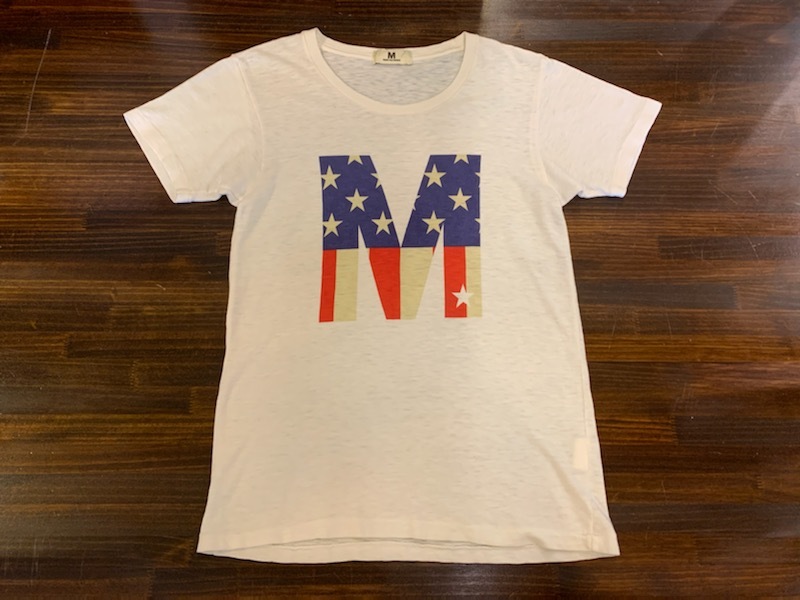 I898LPL メンズ Tシャツ ロゴ プリント M エム 半袖 プリント ホワイト 夏 USA カジュアル キャンプ アウトドア 人気 ブランド / 約S_画像9