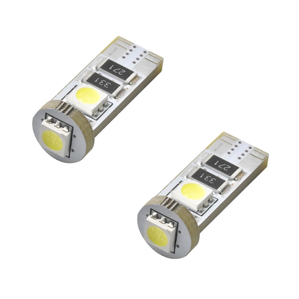 ジープ チェロキー KK37 LED ナンバー灯 ライセンス灯 SMD T10 2個 キャンセラー内蔵 ホワイト_画像1