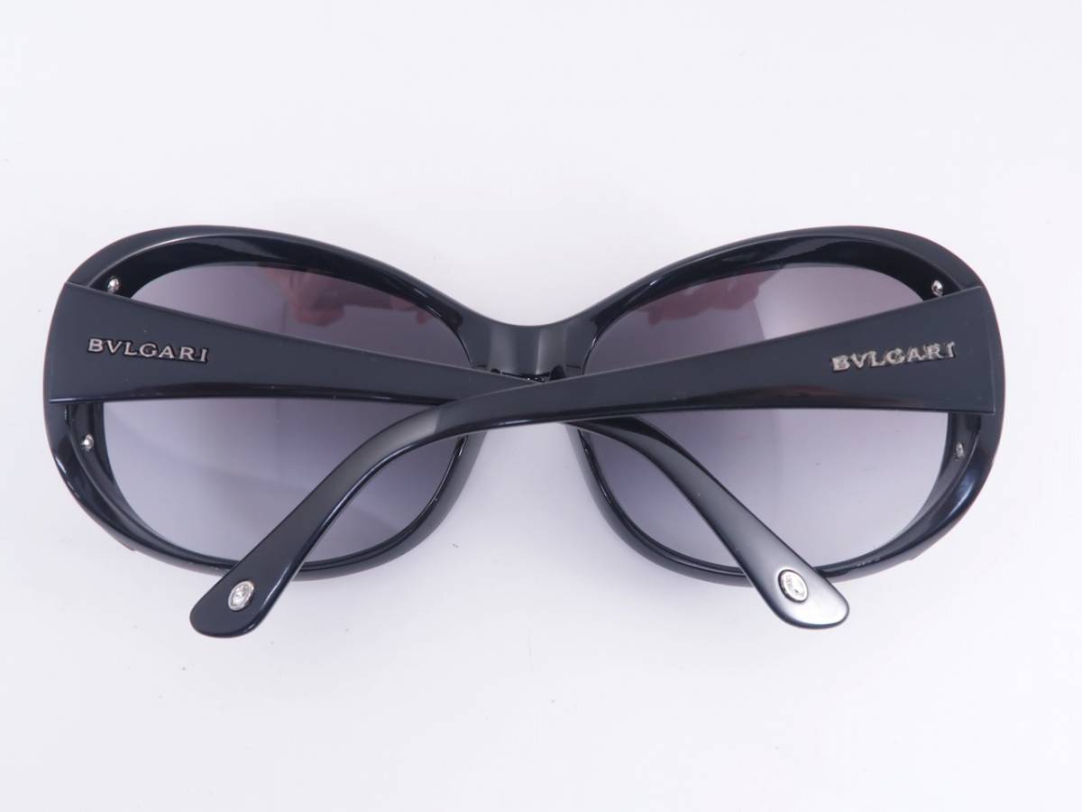 美品!) BVLGARI ブルガリ ロゴ ラインストーン サングラス-