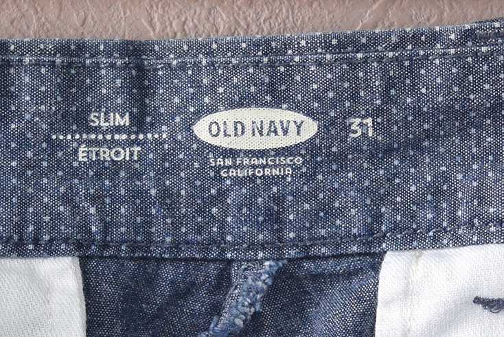 【送料無料】オールドネイビー ピンドット柄 スリム ハーフパンツ ショーツ 総柄 OLD NAVY W31 EZ0065_画像5