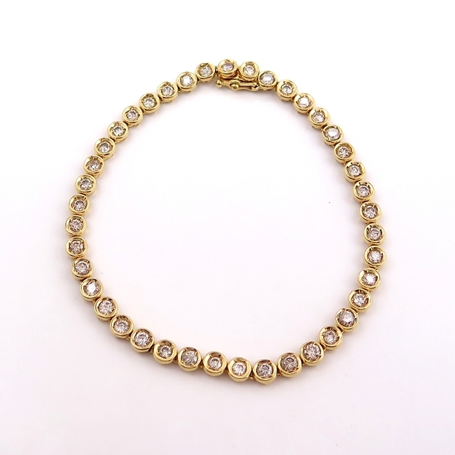 大量入荷 ◇ダイヤモンド3.000ct ブレスレット ☆イエローゴールド