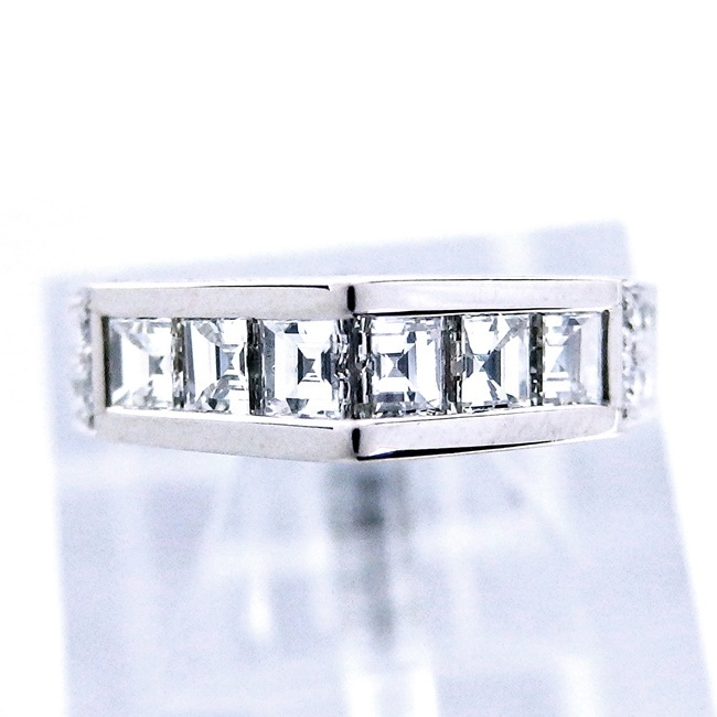 待望 Pt900 リング 指輪 ダイヤ0.97ct 0.60ct 4月誕生石 9.5号 30522