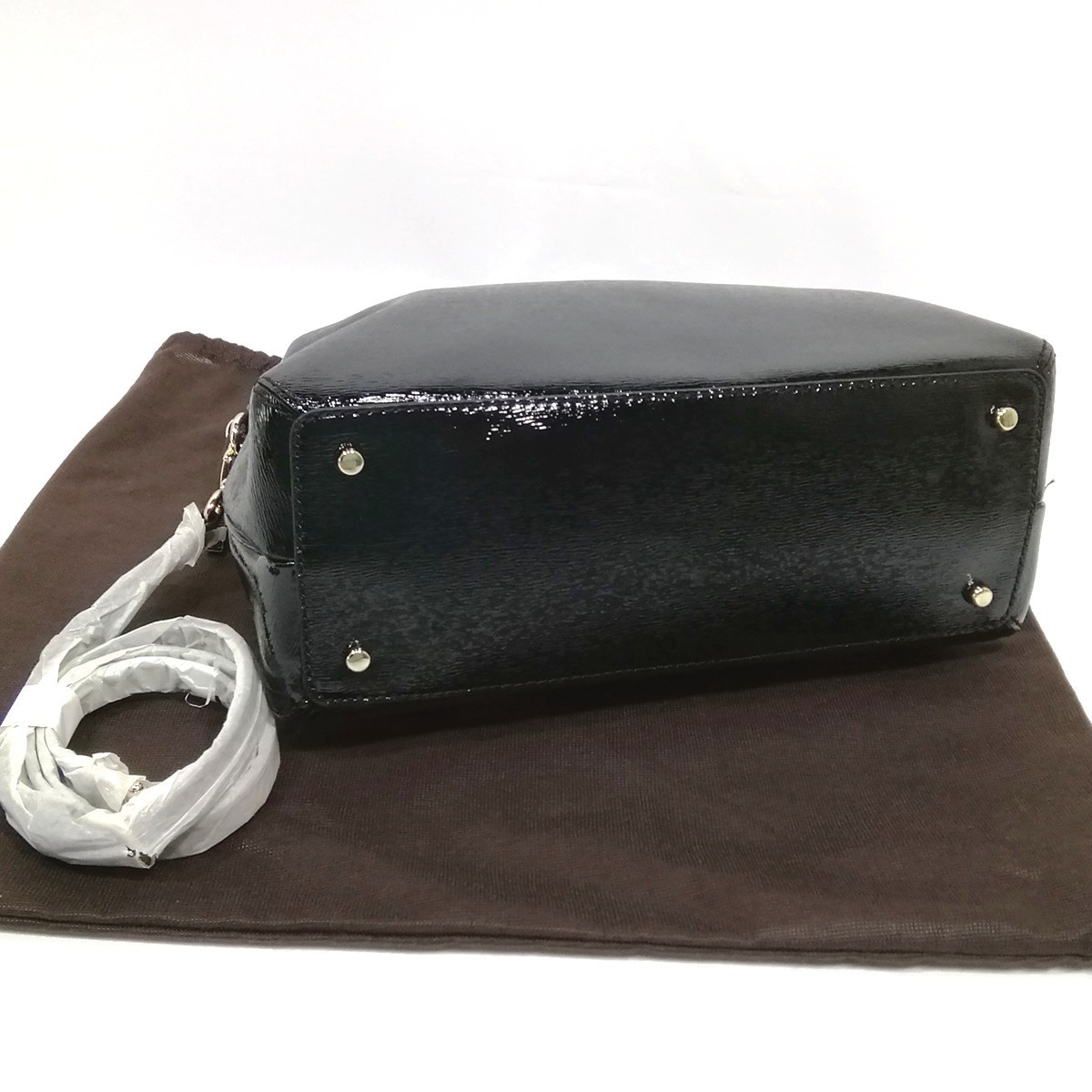 即決★新品 国内正規 Kate spade ケイトスペード 2WAY ハンドバッグ ショルダー バック PXRU5131 黒/ブラック 牛革 レザー【送料無料】_画像6